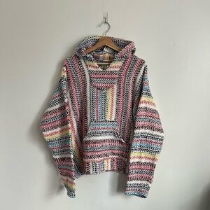 Baja Joe Multicolor Woven Pullover Hoodie